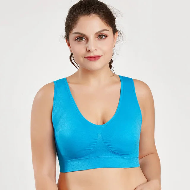 Queenral Nahtloser Gepolsterter BH für Damen – Plus Size 5XL & 6XL, Komfortabel & Vollständig Abgedeckt