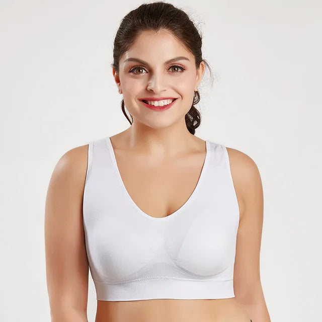 Queenral Nahtloser Gepolsterter BH für Damen – Plus Size 5XL & 6XL, Komfortabel & Vollständig Abgedeckt