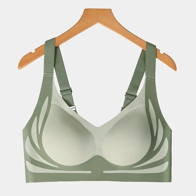 Nahtloser Push-Up BH für Damen – Kabellos, Verstellbar, Weich, Vollständige Abdeckung & Anti-Sagging